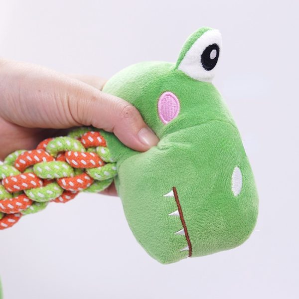 Kuscheltier für den Hund, Hundespielzeug quietsch für mittelgroße und große Hunde, Giraffe, Pony & Dinosaurier Design – Bild 6