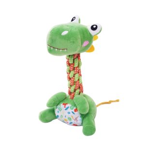 Kuscheltier für den Hund, Hundespielzeug quietsch für mittelgroße und große Hunde, Giraffe, Pony & Dinosaurier Design