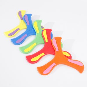 Hund Spielzeug, Hundefrisbee, EVA Dreiblatt-Bumerang, Weiches & Sicheres für Draußen interaktive Spiele, Farben zufällig