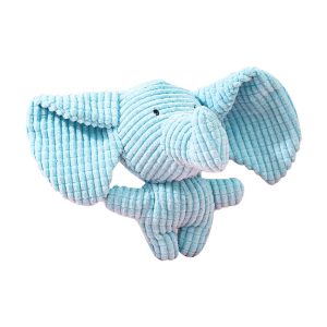 Kuscheltier für den Hund, Weiches Plüschspielzeug in Form eines blauen Elefanten, ideal für alle Hundegrößen (1 Stück)