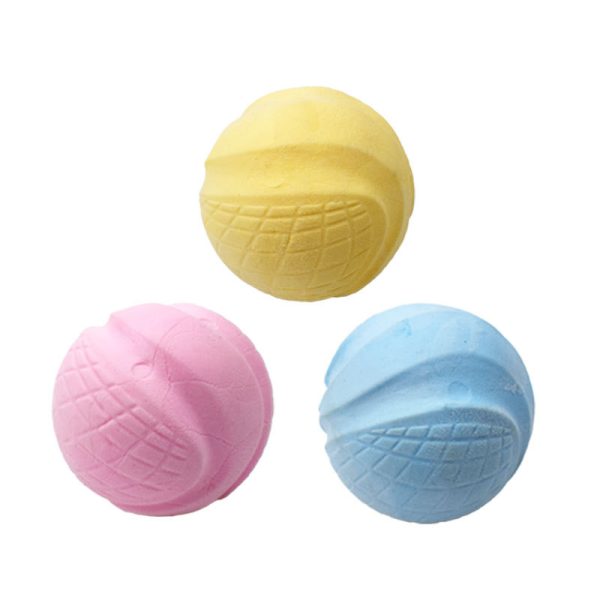 Hund Spielzeug, TPR Hundeball mit Milchgeruch, Umweltfreundlich und Bissfest, Interaktives Hundespielzeug, 7,6cm & 3 Farben