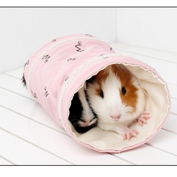 Hamster Spielzeug, Zwei Typen Lustige Tunnel für Hamster und Zwergkaninchen, interaktive Spielzeuge in Pink und Blau – Bild 4