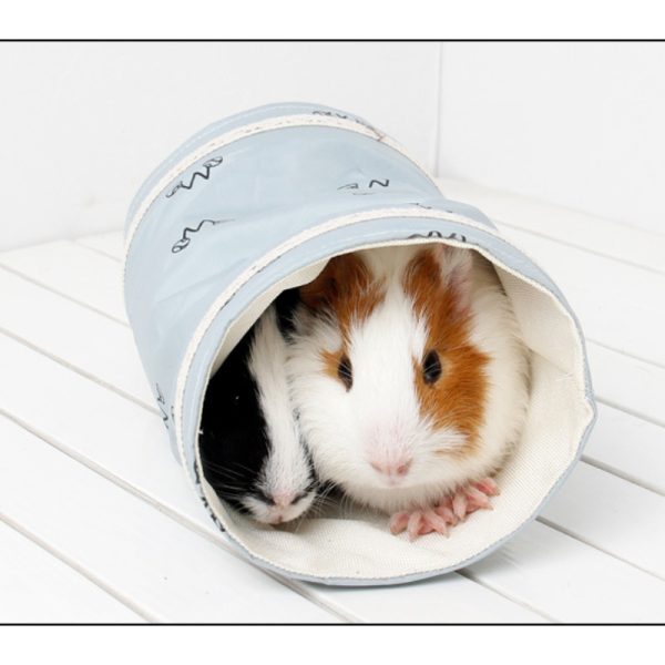 Hamster Spielzeug, Zwei Typen Lustige Tunnel für Hamster und Zwergkaninchen, interaktive Spielzeuge in Pink und Blau – Bild 5