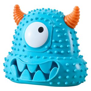Spielzeug für den Hund, Blaues Monster Intelligenzspielzeug, Quietschtier für Hunde, Robustes Kauspielzeug für aktive Hunde