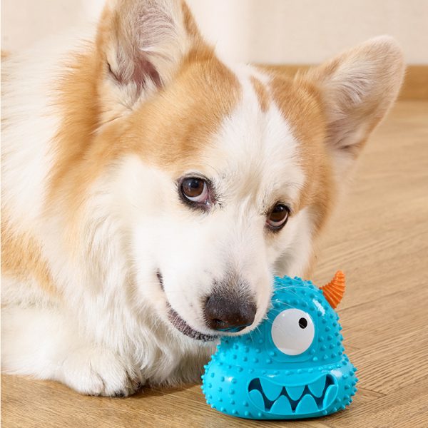Spielzeug für den Hund, Blaues Monster Intelligenzspielzeug, Quietschtier für Hunde, Robustes Kauspielzeug für aktive Hunde – Bild 4