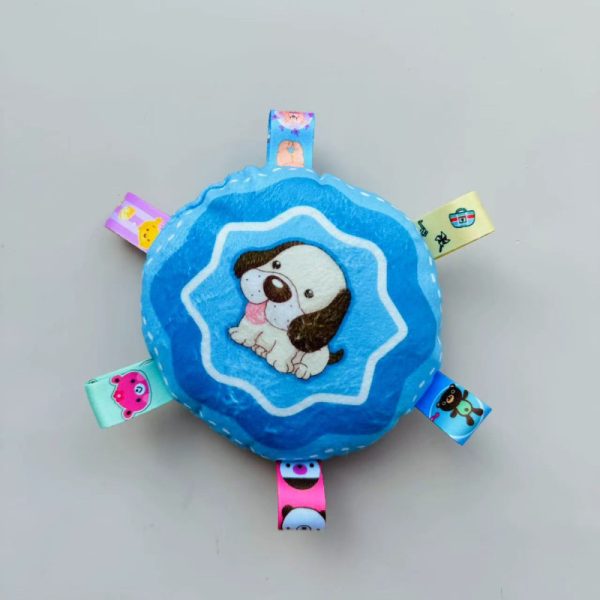 Kuscheltier für Hunde, Plüsch-Hundefrisbee mit Glocke, Interaktives Hundespielzeug für kleine & große Hunde in Drei Farben – Bild 3