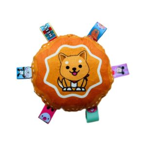Kuscheltier für Hunde, Plüsch-Hundefrisbee mit Glocke, Interaktives Hundespielzeug für kleine & große Hunde in Drei Farben