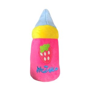 Kuscheltiere für Hunde, Milchflaschen-Design mit BB-Sound, Zarter Plüsch, Weich & bequem, Zahnreinigung, zwei Farben