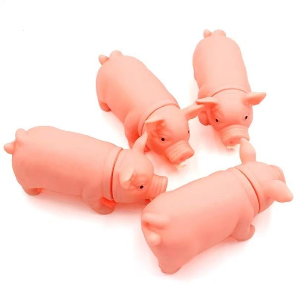 Hundespielzeug, Schreiende Schweine, Simulation Gummi, kauspielzeug, Aufmerksamkeit Erregen & Interaktives Welpenspielzeug – Bild 3