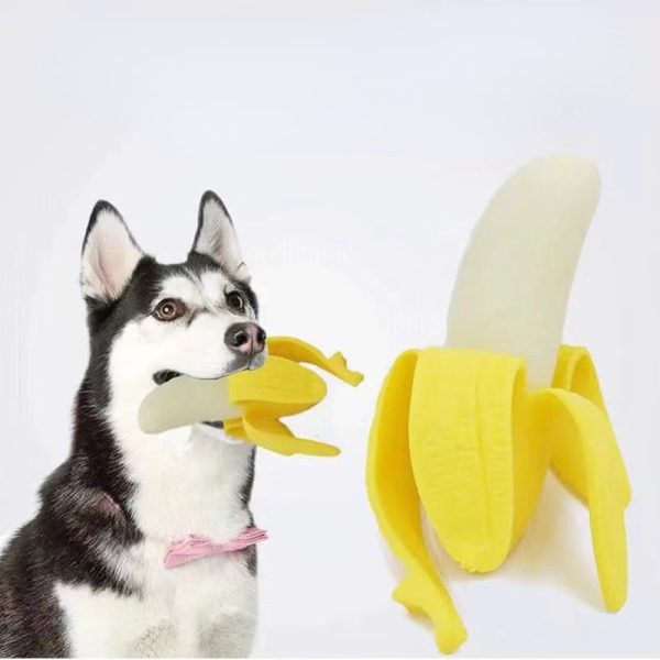 Hundespielzeug Unkaputtbar, Simulierte TRP Banane, geschälte Banane Kauspielzeuge für Hunde, Perfekt für Kauvergnügen – Bild 8