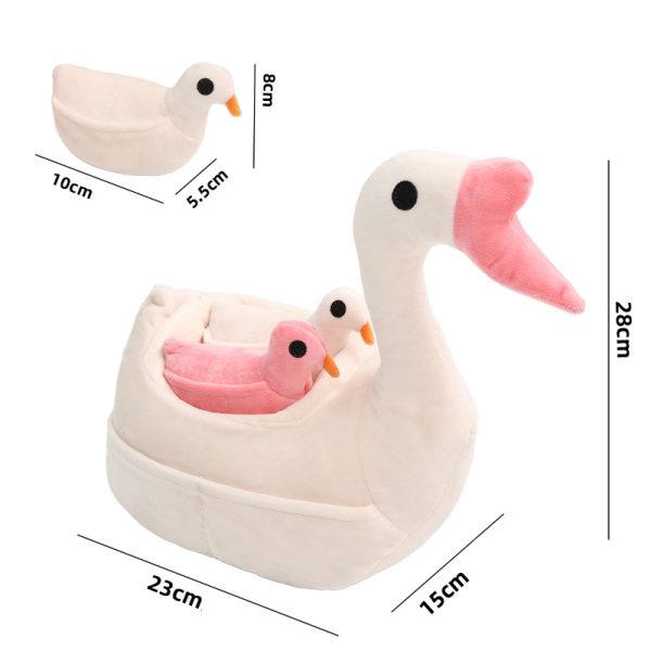 Hund Kuscheltiere, Grosse Gans mit zwei kleinen Gänse, BB-Sound, Intelligenzspielzeug Hund, Futterspielzeug, Zwei Farben – Bild 5
