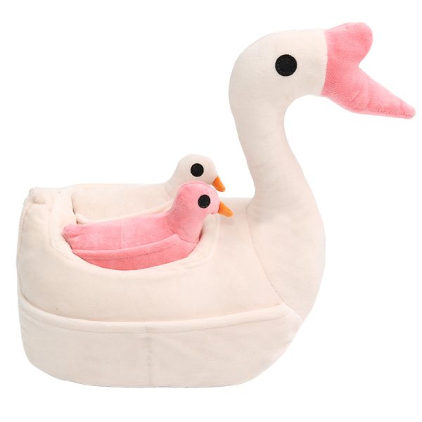 Hund Kuscheltiere, Grosse Gans mit zwei kleinen Gänse, BB-Sound, Intelligenzspielzeug Hund, Futterspielzeug, Zwei Farben – Bild 2
