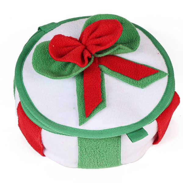Hunde Intelligenzspielzeug, Weihnachtsfarben-Schnüffelbox, Interaktives Slow Food Spielzeug für Hunde, Anti-Rutsch, 22x22x8 cm – Bild 4