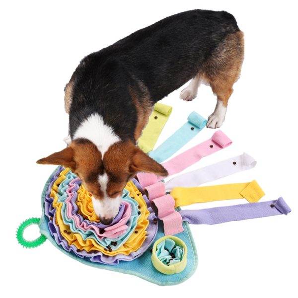 Hunde Intelligenzspielzeug, Schnüffelpad in Quallenform mit Silikon-Beißstäbchen, Rutschfest, Slow Food-Spielzeug, Zwei Farben – Bild 5