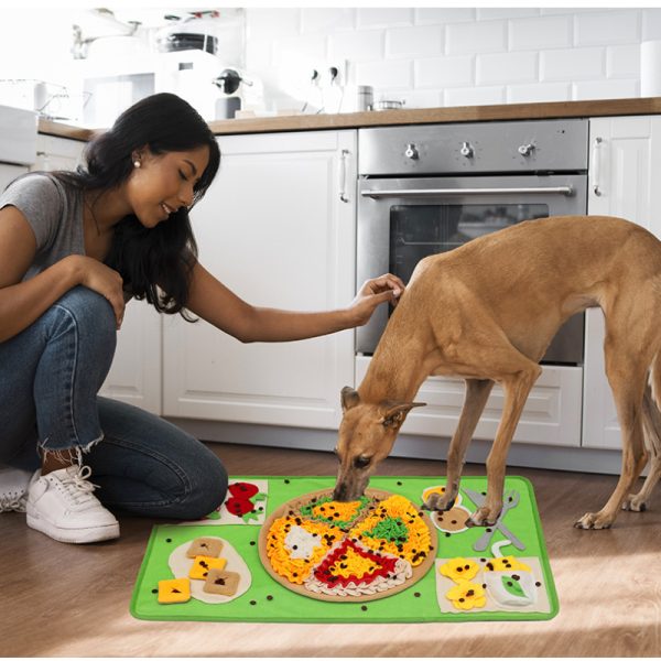 Hunde Intelligenzspielzeug, Rechteckiges Schnüffelpad, Hunde verbrauchen Energie, Rutschfester Unterseite, Zwei Farben – Bild 4