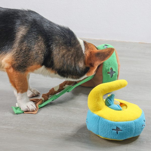Hunde Intelligenzspielzeug, Eiskurve-Schnüffelspielzeug für Hunde, Bissfest, Futterspielzeug, BB-Sound, Zwei Farben – Bild 5