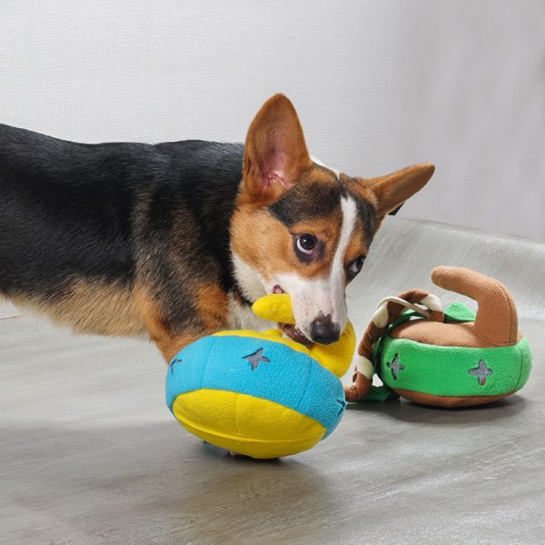 Hunde Intelligenzspielzeug, Eiskurve-Schnüffelspielzeug für Hunde, Bissfest, Futterspielzeug, BB-Sound, Zwei Farben – Bild 6