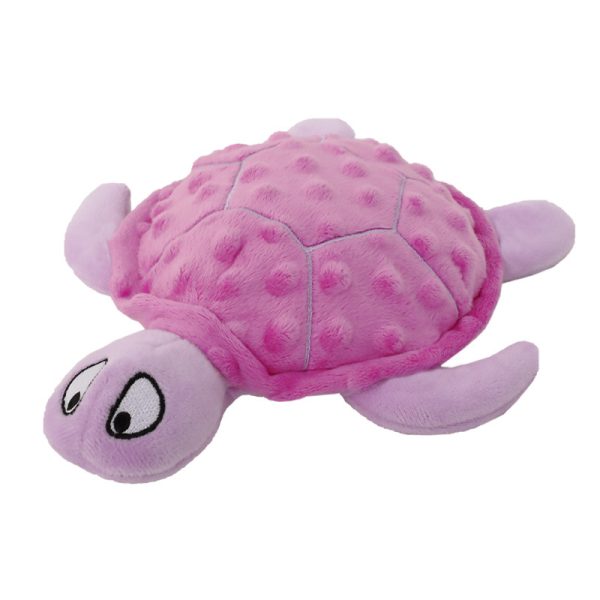 Kuscheltier für den Hund, Kauspielzeug in Schildkrötenform, in Blau, Grün, Orange, Pink, Spielzeug zur Zahnpflege für kleine bis große Hunde (1 Stück) – Bild 6