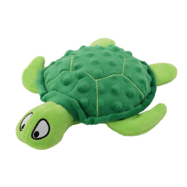Kuscheltier für den Hund, Kauspielzeug in Schildkrötenform, in Blau, Grün, Orange, Pink, Spielzeug zur Zahnpflege für kleine bis große Hunde (1 Stück) – Bild 4