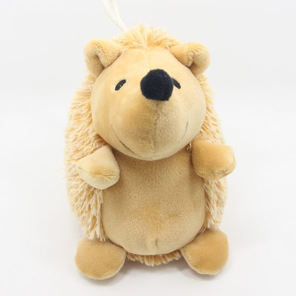 Kuscheltier für Hunde, Squeaky Plüsch Igel Kauspielzeug, Geeignet für Kleine und Mittlere Hunde, Braun und Schwarz (1 Stück) – Bild 2