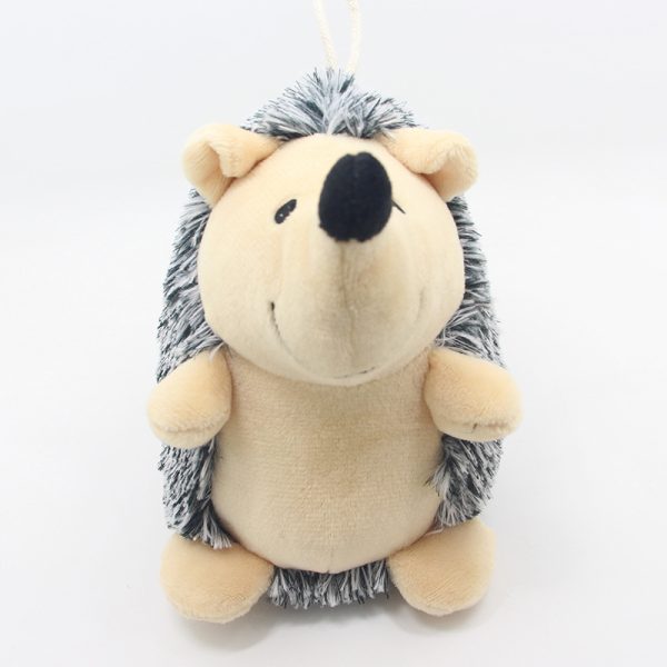 Kuscheltier für Hunde, Squeaky Plüsch Igel Kauspielzeug, Geeignet für Kleine und Mittlere Hunde, Braun und Schwarz (1 Stück) – Bild 3