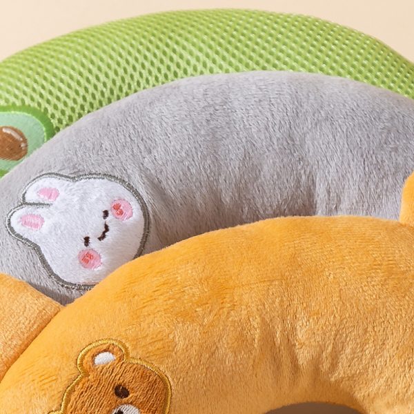 Kuscheltier für den Hund, Weiches Bestickt Hundespielzeug in U-Form, Schlafkissen für Hunde in Bär, Hase und Avocado Designs – Bild 6