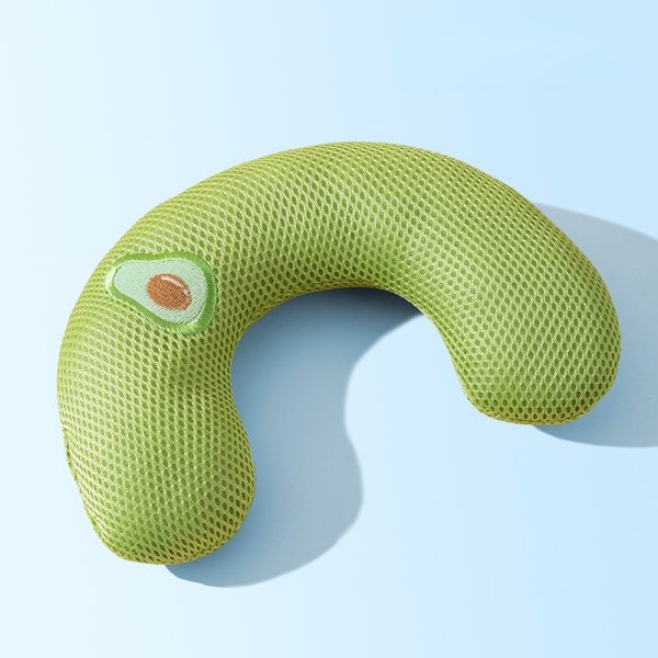 Kuscheltier für den Hund, Weiches Bestickt Hundespielzeug in U-Form, Schlafkissen für Hunde in Bär, Hase und Avocado Designs – Bild 4