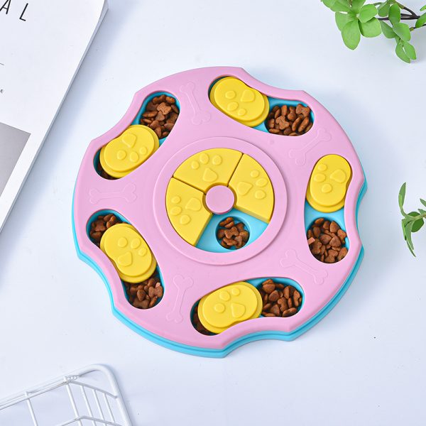 Hundespielzeug Intelligenzspielzeug, 5-Eck-Pentagon Futterspender für langsames Fressen, Aktivitäts-Spielzeug, Blau & Pink – Bild 2