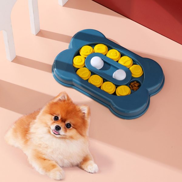 Hunde Intelligenzspielzeug, Hundenapf in Knochenform Futterspielzeug für kleine und mittelgroße Hunde in drei Farben – Bild 4