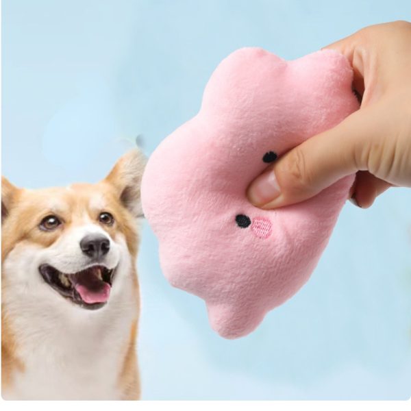 Kuscheltier für den Hund, Cartoon-Wolkenform mit Geräuschen,  Kuscheltier für Welpen, Langeweile lindern, 4 Farben – Bild 6