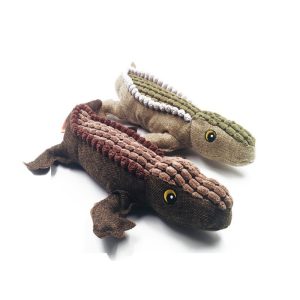 Kuscheltier für den Hund, Plüsch Crocodile mit Geräusch, Kauspielzeug Hund für kleine & mittelgroße Hunde, zwei Farben