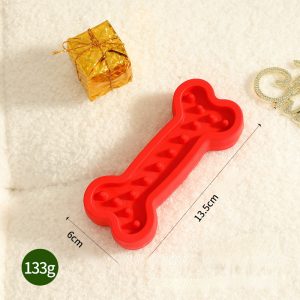 Kauknochen für Hunde, TRP Rot Knochenform, Zahnpflege Spielzeug, Langlebig, Hundespielzeug für alle Rassen, 13,5x6x3 cm