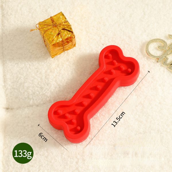 Kauknochen für Hunde, TRP Rot Knochenform, Zahnpflege Spielzeug, Langlebig, Hundespielzeug für alle Rassen, 13,5x6x3 cm