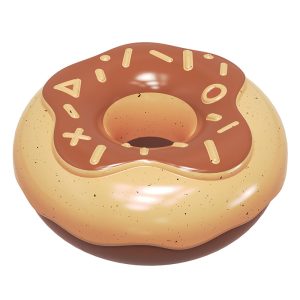 Spielzeug für den Hund, Krapfen, Hundespielzeug Quietschen mit Cremiges Aroma, Wasserspielzeug für aktive Hunde, 11x11x5 cm