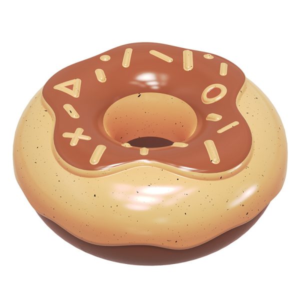 Spielzeug für den Hund, Krapfen, Hundespielzeug Quietschen mit Cremiges Aroma, Wasserspielzeug für aktive Hunde, 11x11x5 cm