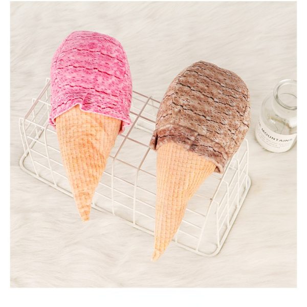 Hund Kuscheltiere, Plüsch-Eiscreme Spielzeug in Rosa & Braun, Sinnliches Kau- , Hundespielzeug mit Eingebauter Sound-Airbag – Bild 4