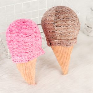 Hund Kuscheltiere, Plüsch-Eiscreme Spielzeug in Rosa & Braun, Sinnliches Kau- , Hundespielzeug mit Eingebauter Sound-Airbag