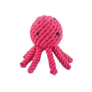 Spielzeug für den Hund, Oktopus aus Baumwollseilknoten, Kauspielzeug für Hunde, ideal für kleine und große Rassen, 15x7x7 cm