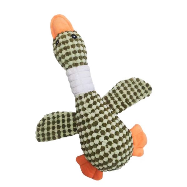 Hund Kuscheltiere, Plüschtier Gans, Interaktiv & Bissfest, Gute Flauschigkeit, Drei Farben, Ideal für Spielen und Wohndeko – Bild 4