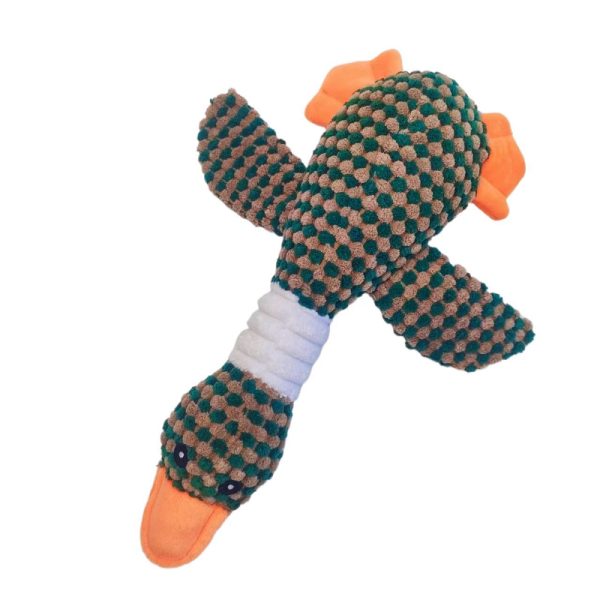 Hund Kuscheltiere, Plüschtier Gans, Interaktiv & Bissfest, Gute Flauschigkeit, Drei Farben, Ideal für Spielen und Wohndeko – Bild 2