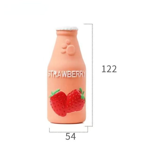 Hundespielzeug Unkaputtbar, Simulations Saftflasche aus Latex mit Fruchtduft & Geräuschfunktion, Spaßbringendes Hundespielzeug – Bild 4