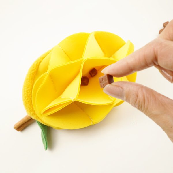 Hunde Intelligenzspielzeug, Plüsch Mango Futterspielzeug mit Lautes Papier für Training, Spielzeug zur Beschäftigung von Hunden – Bild 3