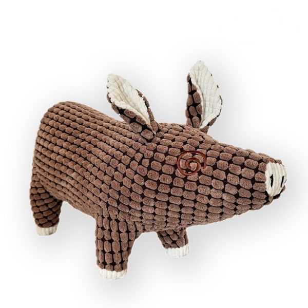 Kuscheltier für den Hund, Ananas-Plüschschwein aus PP-Baumwolle, Geräuschspielzeug und schlafen für kleine & große Hunde