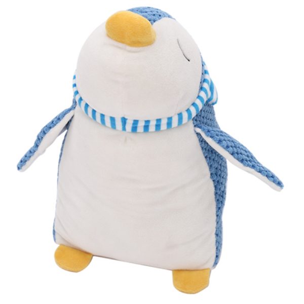 Hund Kuscheltiere, Süßer blauer Pinguin mit Lautes Papier und BB-Sound, Hundespielzeug zum Schlafen & Kauspielzeug Hund – Bild 4