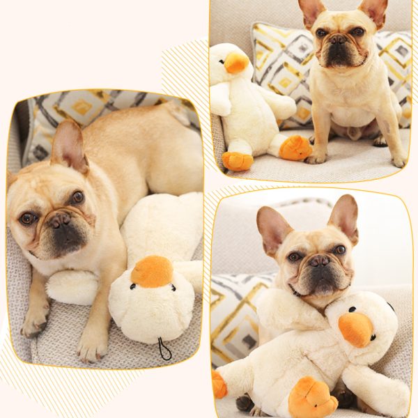 Kuscheltier für Hunde, Kleine Ente mit BB vocalization Hundespielzeug, Groß und Klein, Ideal zum Kauen und Schlafen – Bild 4