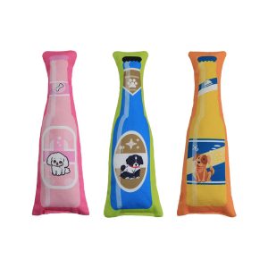 Kuscheltier für den Hund, Kreative Getränkeform, Strapazierfähig & Waschbar, Kauspielzeug für Hunde, Drei Stile in einem Set