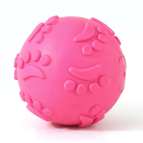 Spielzeug für den Hund, Interaktives TRP Hundeball mit quietschen, weich & elastisch, Kauspielzeug Hund, Drei Farben, 6cm – Bild 4