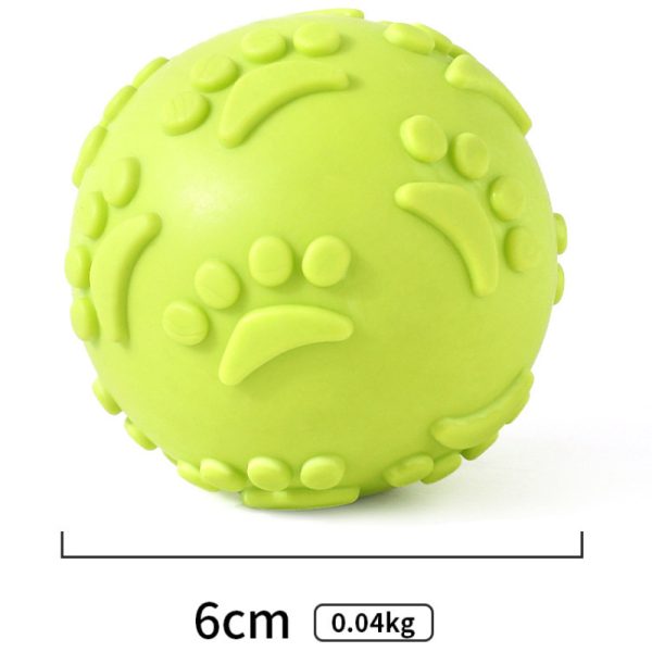 Spielzeug für den Hund, Interaktives TRP Hundeball mit quietschen, weich & elastisch, Kauspielzeug Hund, Drei Farben, 6cm – Bild 5