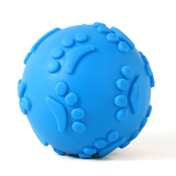 Spielzeug für den Hund, Interaktives TRP Hundeball mit quietschen, weich & elastisch, Kauspielzeug Hund, Drei Farben, 6cm – Bild 2