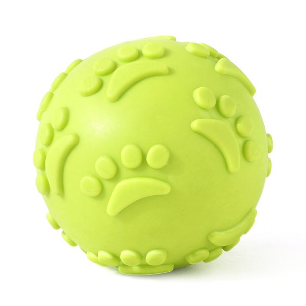 Spielzeug für den Hund, Interaktives TRP Hundeball mit quietschen, weich & elastisch, Kauspielzeug Hund, Drei Farben, 6cm – Bild 3
